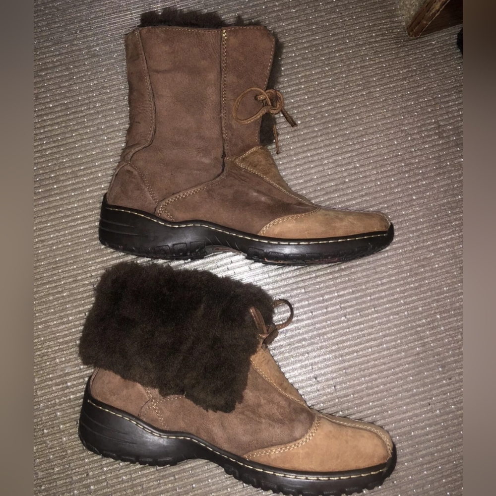 Sofft Nwot Patchwork Suede Convertible Brown Shea… - image 7